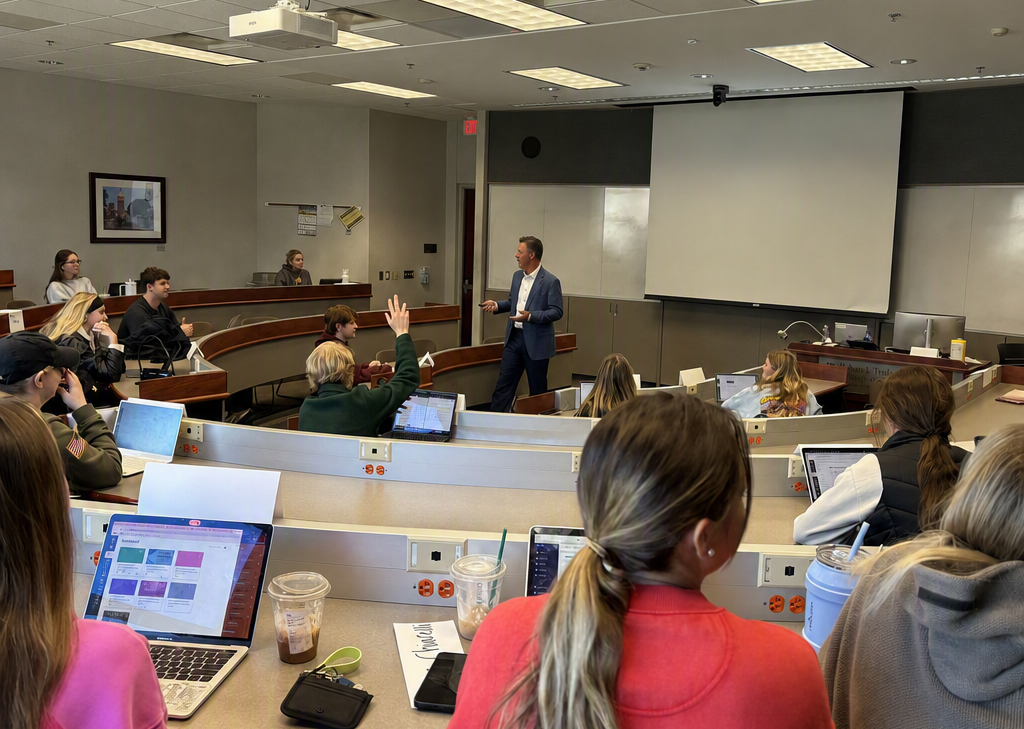 William Cole guest lecturing at the University of Missouri
